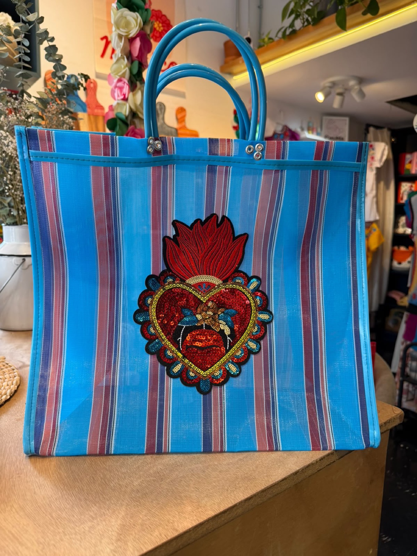 Bolsa Mercado · Parche Corazón Sagrado